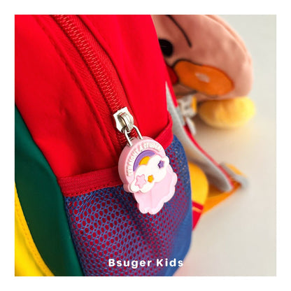 kids school backpack, lightweight durable design, adjustable straps, fits books, snacks, and bottle for school and daily use.