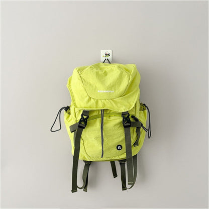 Yellow kids backpack, 300g lightweight, large capacity, wear-resistant, for books and school daily use.