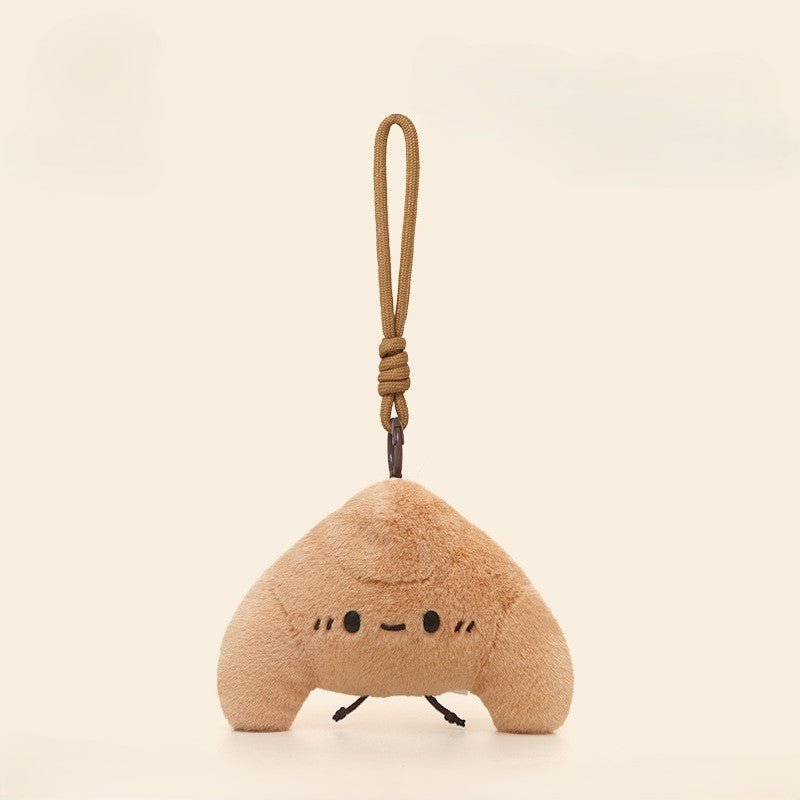 Cookie plush keychain dessert charm, soft polyester fiber, skin-friendly design, cute bag accessory for daily use or gift.